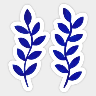 Blue Gouache Stem Duo Sticker